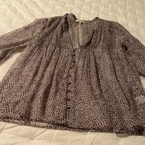 Joie Black and White Patterned Tunic